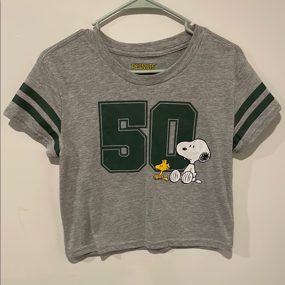 Peanuts Snoopy and Woodstock Gray Tee